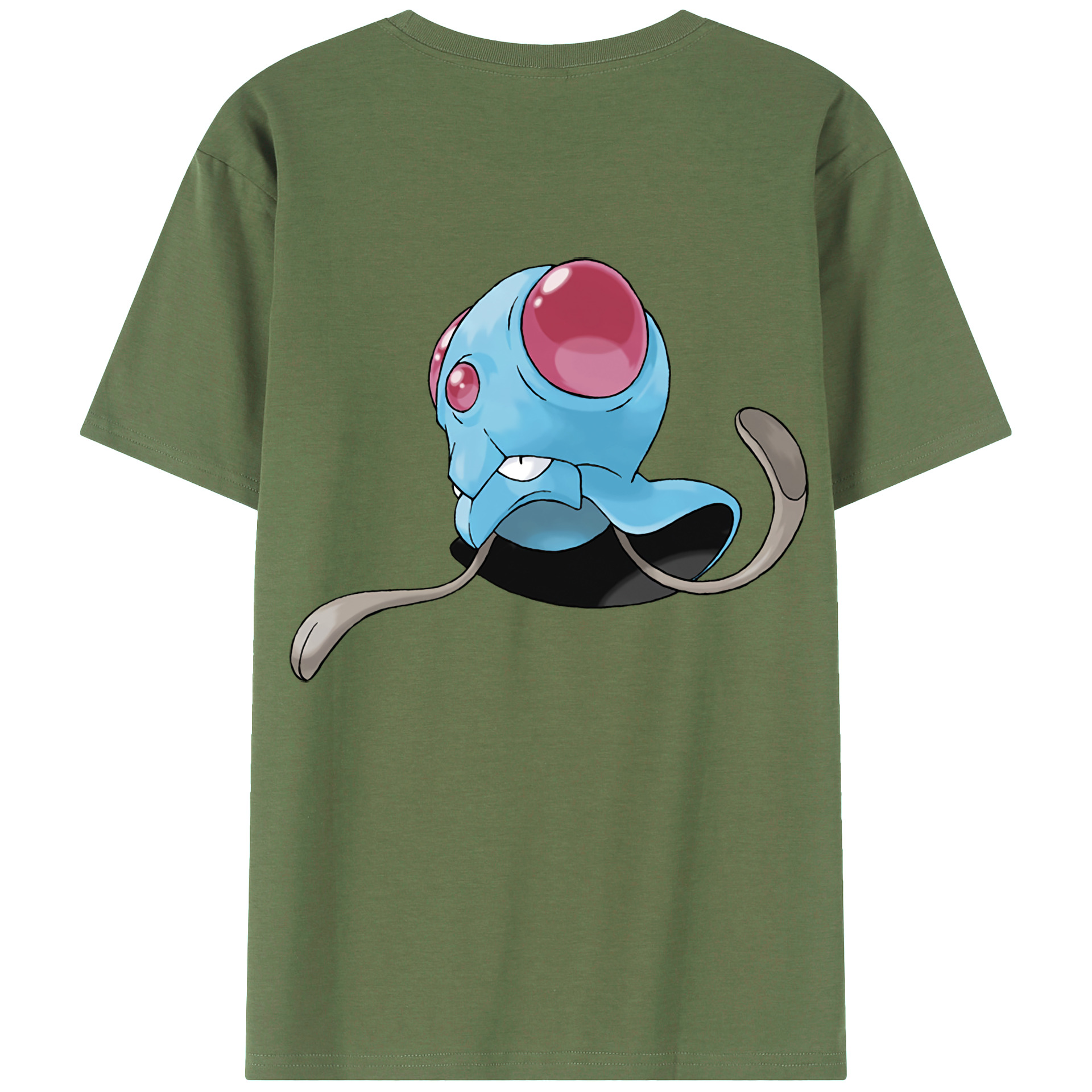 （画像用） ポケットモンスター Pokémon 綿100％ メンズ半袖Tシャツ（バックプリント） 通気性